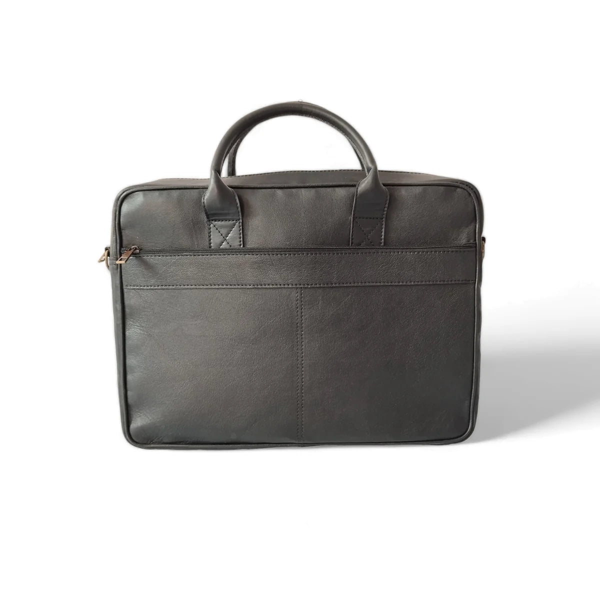 Black Leather Laptop Bag for Men | 15" Premium Messenger Work Bag
