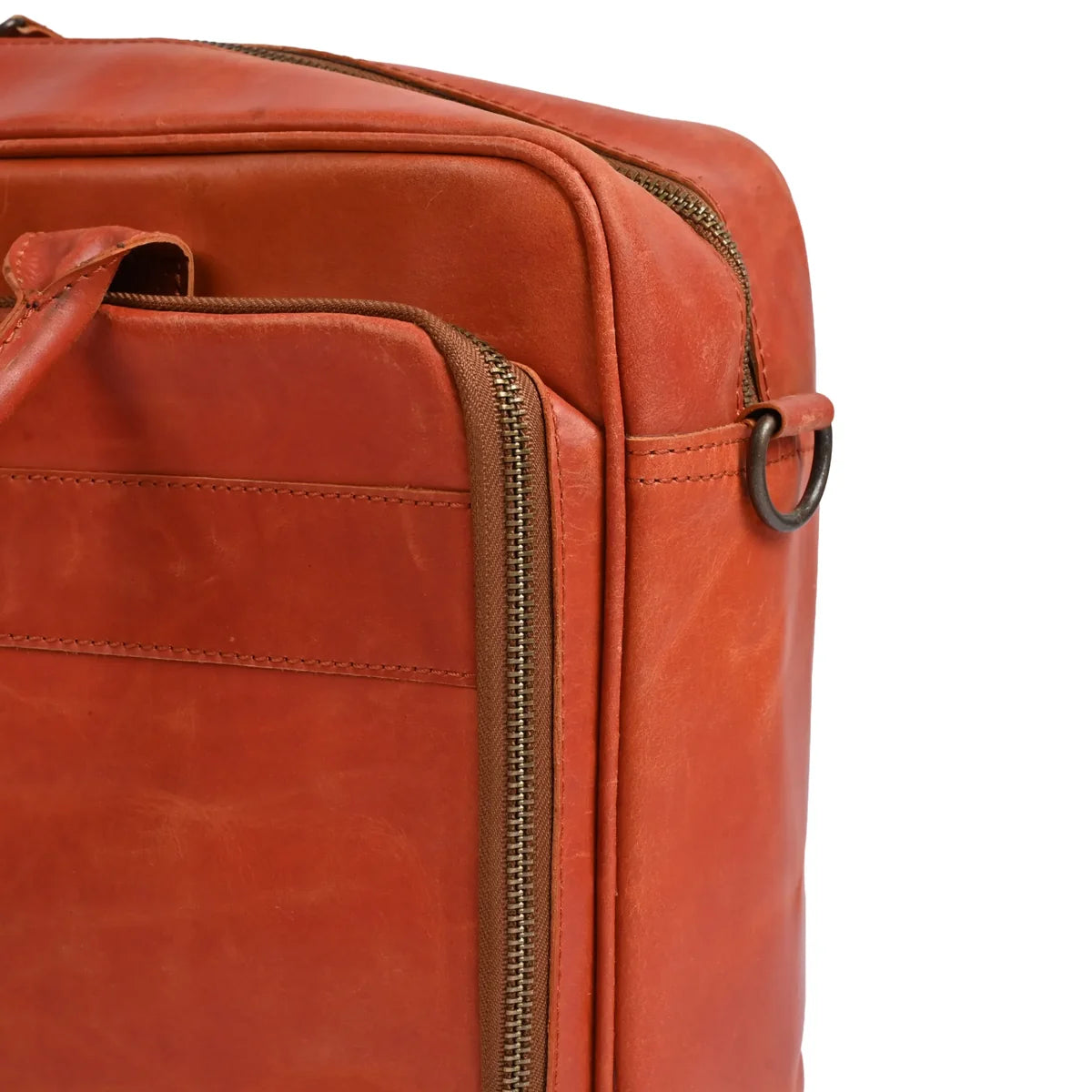 15.6 / 16 Inch Tan Leather Business Laptop Bag Premium Leather Briefcase