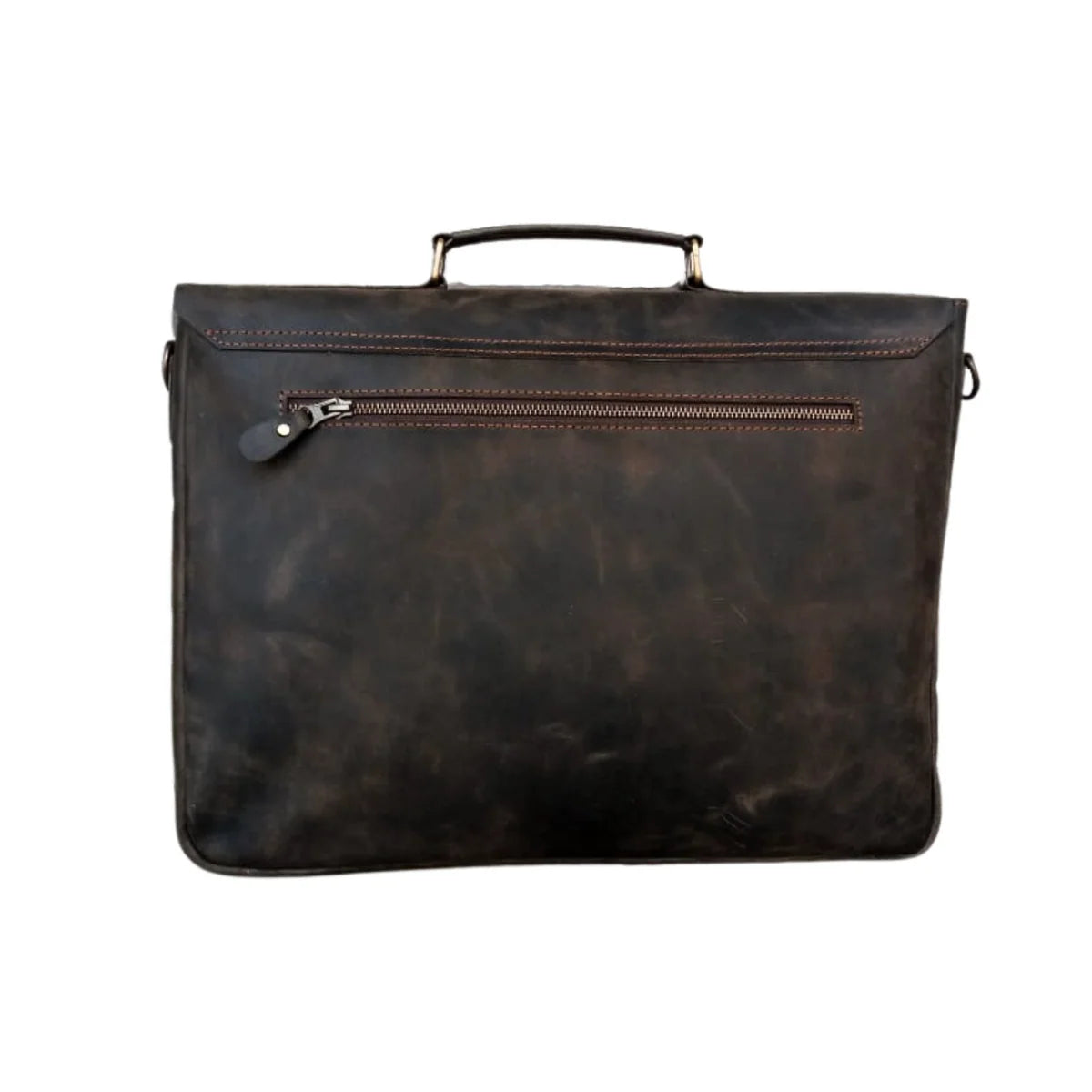 Choco Leather Laptop Bag 15.6" Messenger Bag | Handcrafted Cow Leather