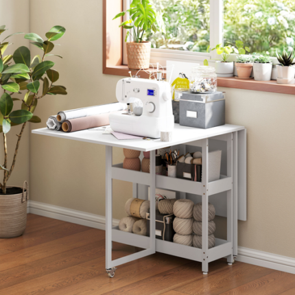 Foldable Dining and Coffee Table with Hidden Storage